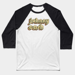 Johnny Cash // Vintage Rainbow Typography Style // 70s Baseball T-Shirt